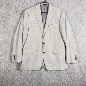 Lauren Ralph Lauren Mens Gray Textured Sport Coat Blazer 2 Button Classic
